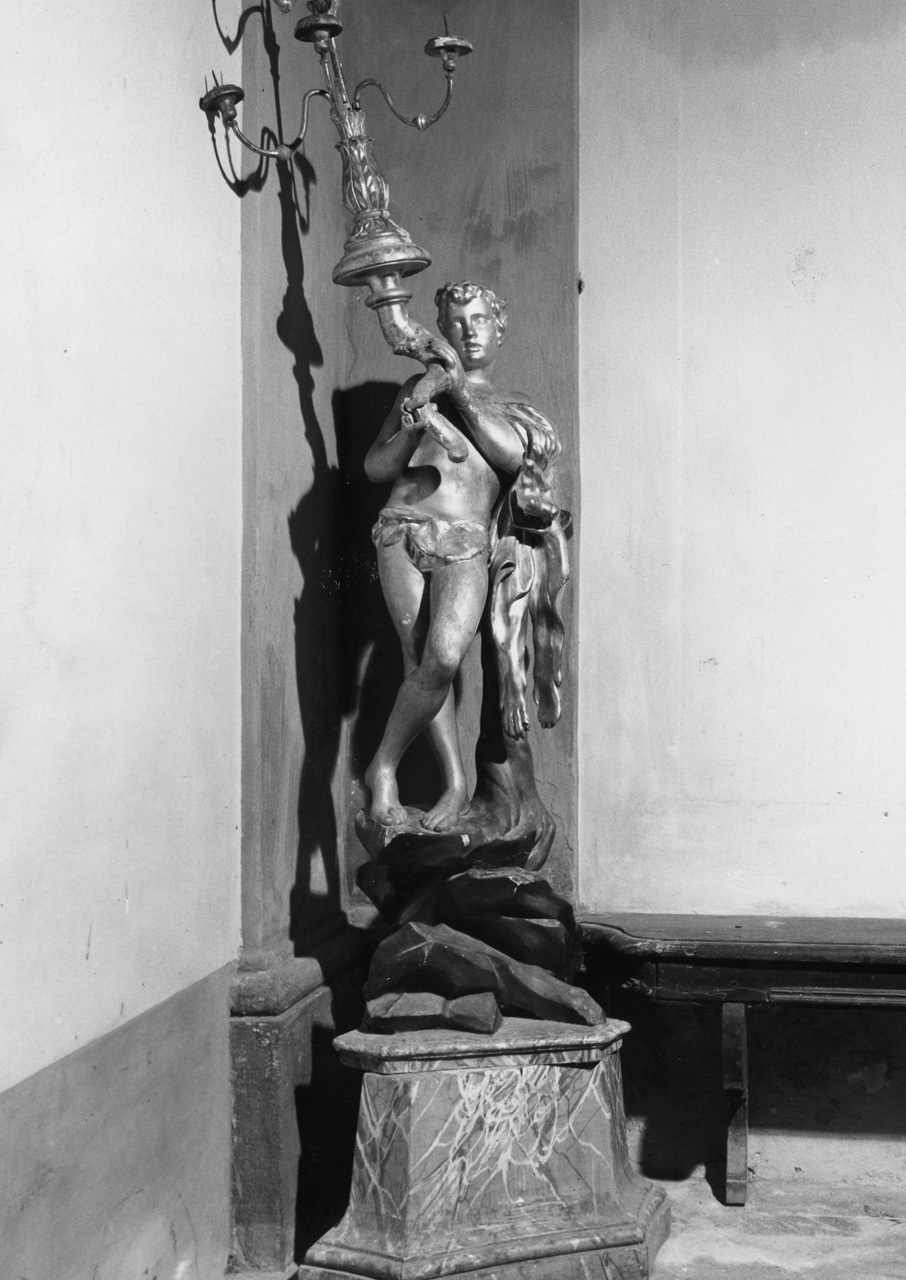 giovane nudo (candelabro - a statua) - bottega toscana (fine sec. XVIII)