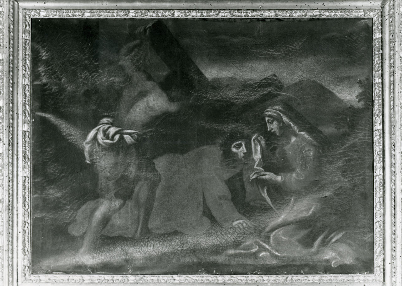 stazione VI: Gesù asciugato dalla Veronica (dipinto) - ambito toscano (sec. XVIII)