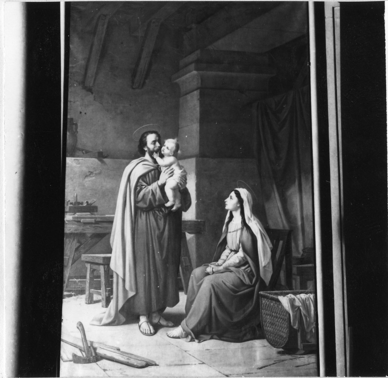 Sacra Famiglia (dipinto) di Pezzati Pietro (sec. XIX)