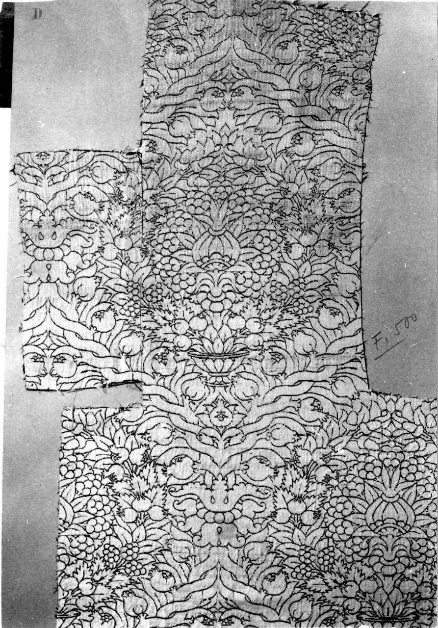 tessuto, frammento - manifattura fiorentina (sec. XVI)