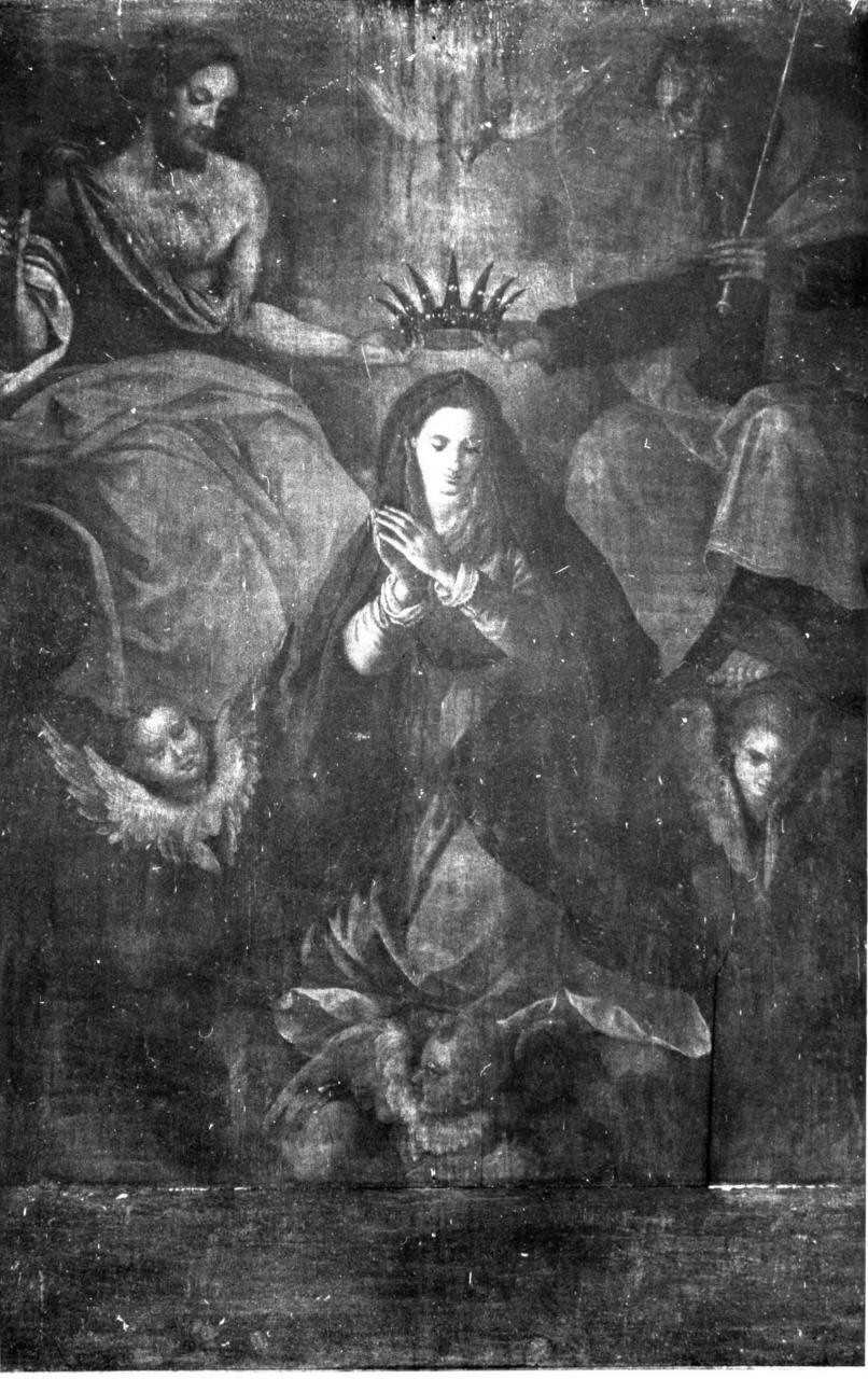 incoronazione di Maria Vergine (dipinto) di Allori Alessandro (ultimo quarto sec. XVI)
