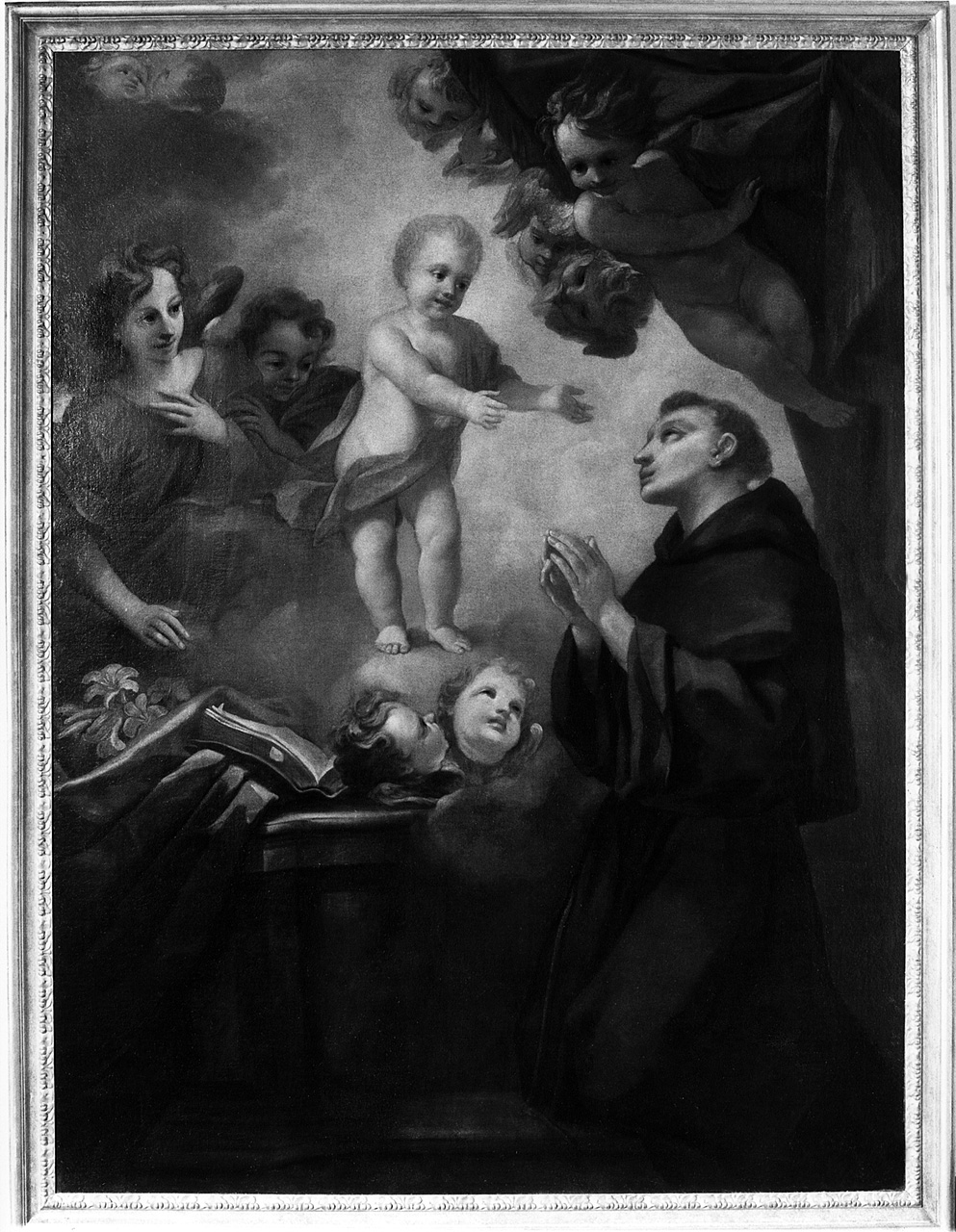 apparizione di Gesù Bambino a Sant'Antonio da Padova (dipinto) - ambito toscano (fine/inizio secc. XVII/ XVIII)