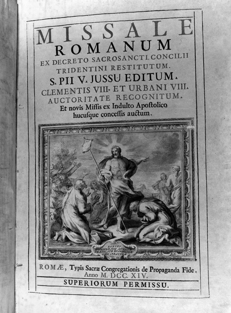 quattro evangelisti ispirati dai loro simboli (stampa) di Maratta Carlo, Frezza Giovanni Girolamo (primo quarto sec. XVIII)