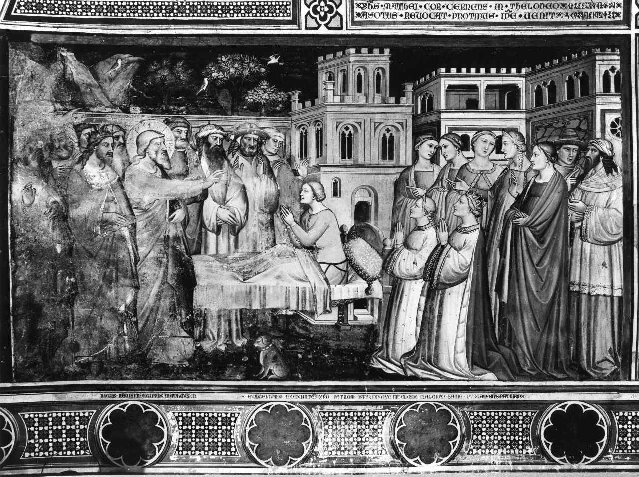 San Matteo resuscita il figlio del re Egippo (dipinto) di Gerini Niccolò di Pietro (sec. XIV)