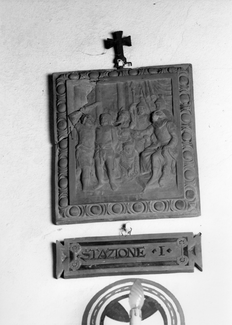 stazioni della via crucis (rilievo, serie) di Rossi Edoardo (sec. XIX)