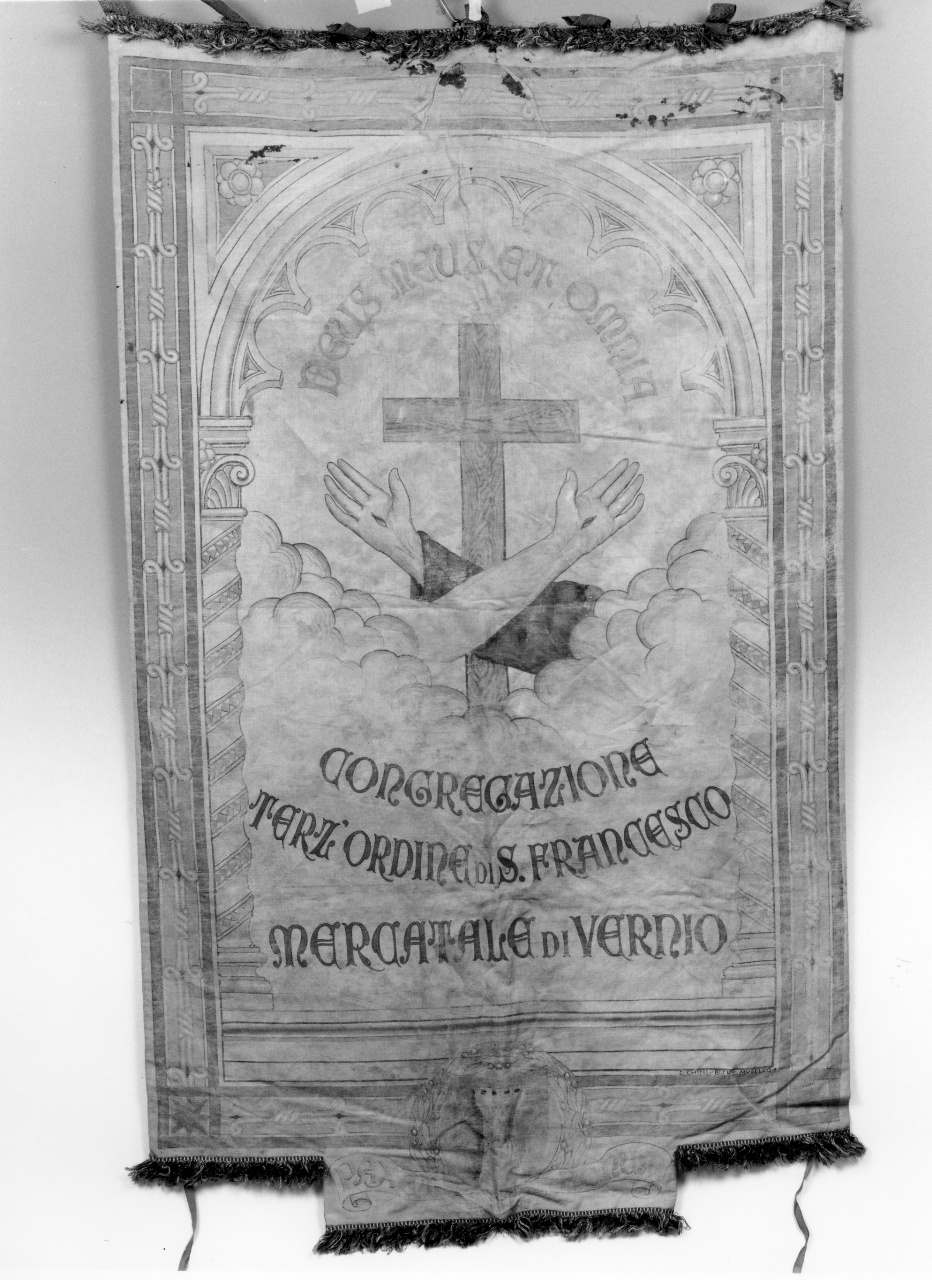 stemma dell'Ordine francescano (stendardo processionale) di Chini Dino (sec. XX)