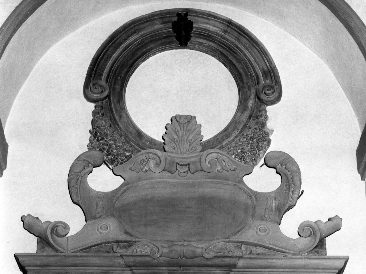 fastigio di portale di Del Bianco Baccio (seconda metà sec. XVII)