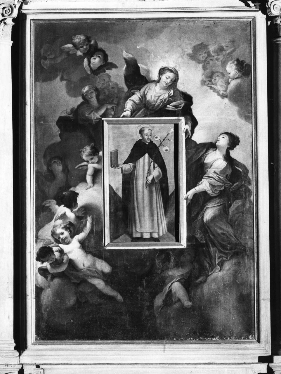 Madonna due sante ed angeli (dipinto) di Sagrestani Giovanni Camillo (primo quarto sec. XVIII)