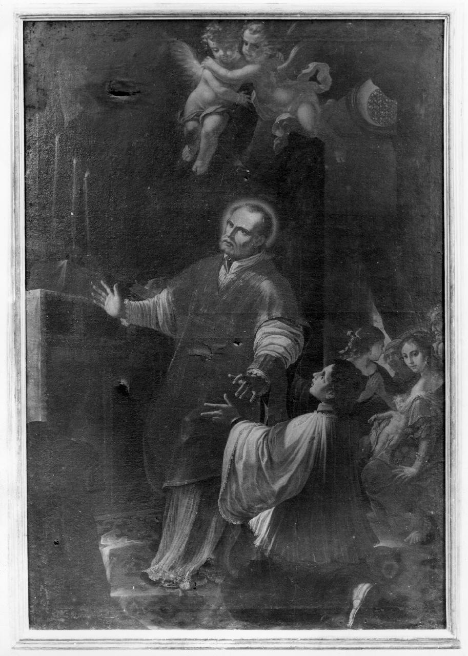 Morte di Sant'Andrea Avellino (dipinto) di Balassi Mario (attribuito) (sec. XVII)