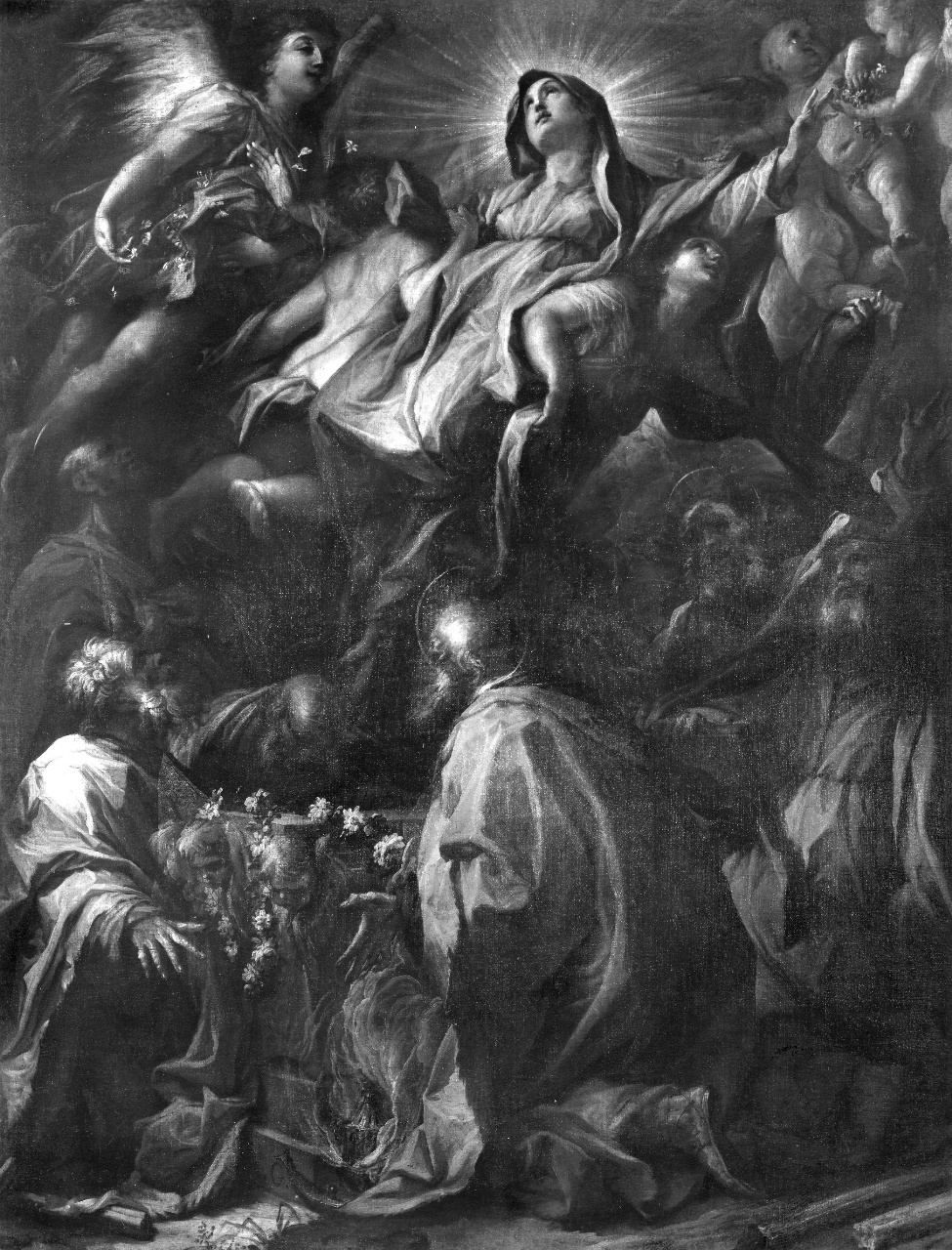 assunzione della Madonna (pala d'altare) di Gherardini Alessandro (sec. XVII, sec. XX)