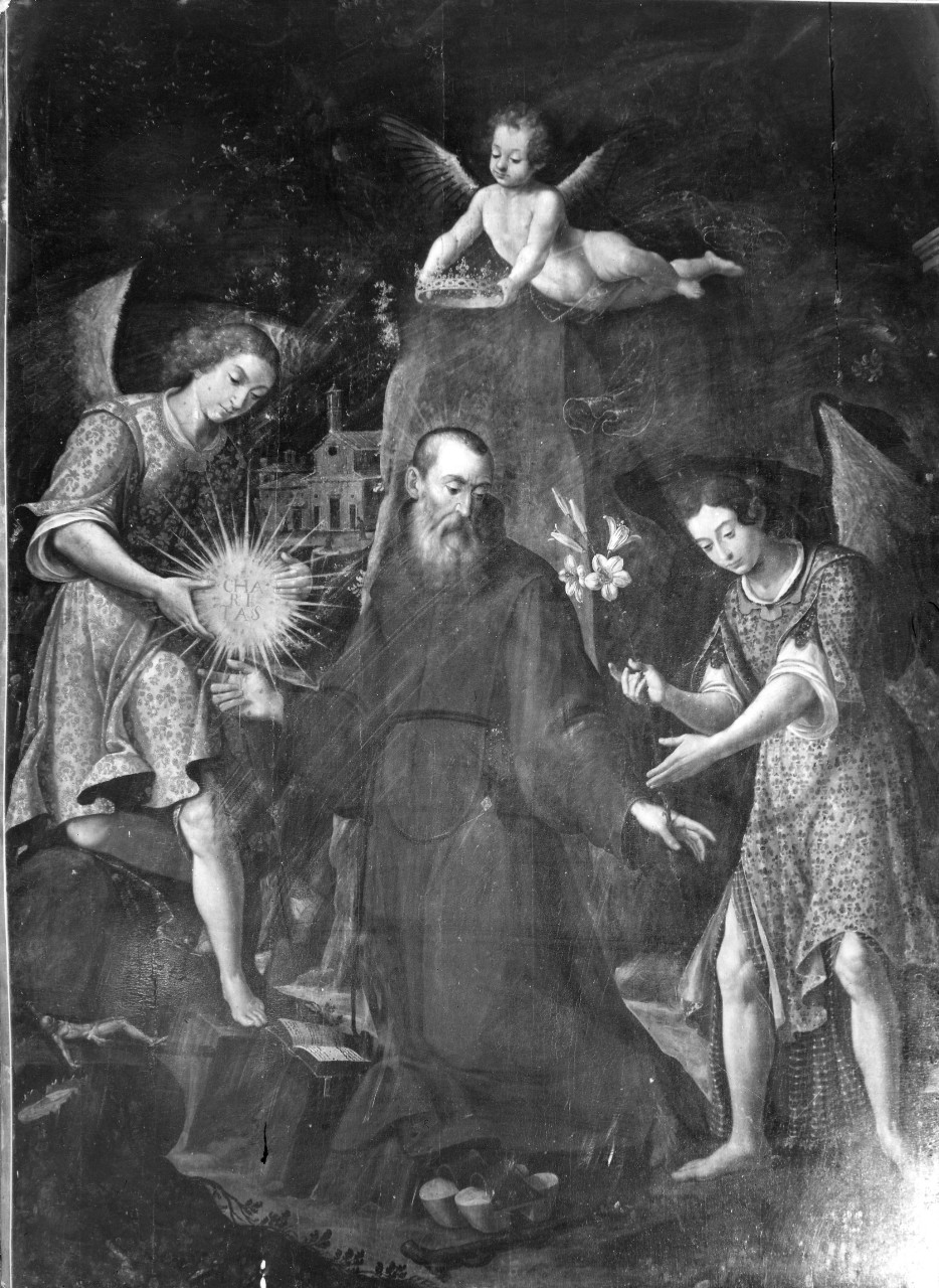 San Francesco di Paola in preghiera (dipinto) di Allori Cristofano (sec. XVII)