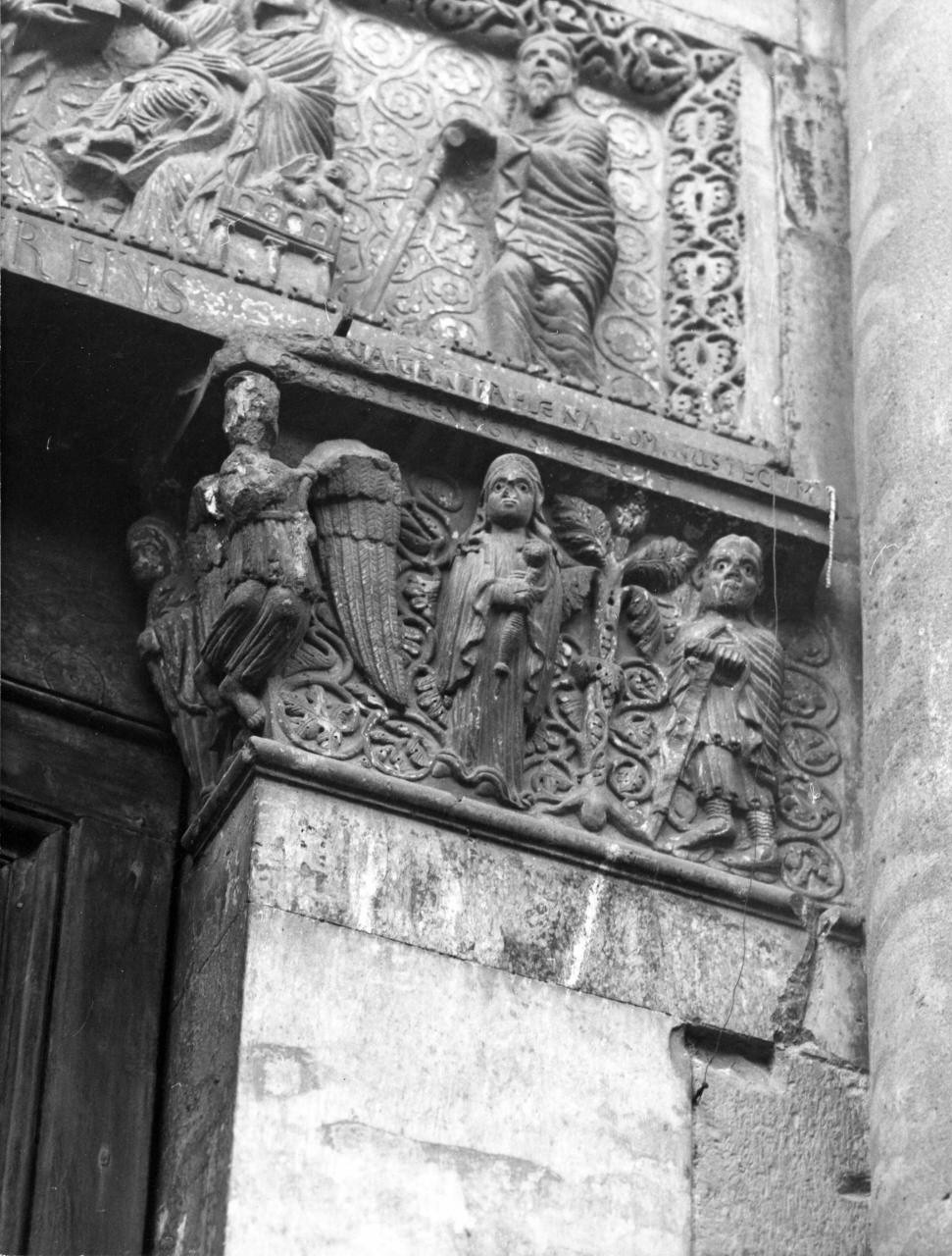 Annunciazione (capitello) di Maestro Enrico (attribuito) (terzo quarto sec. XII)