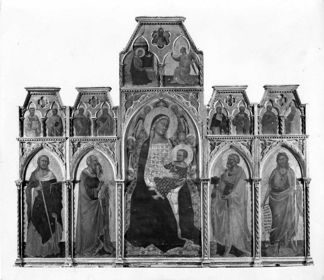 San Giovanni Evangelista e Santi (scomparto di polittico) di Gaddi Taddeo (sec. XIV)