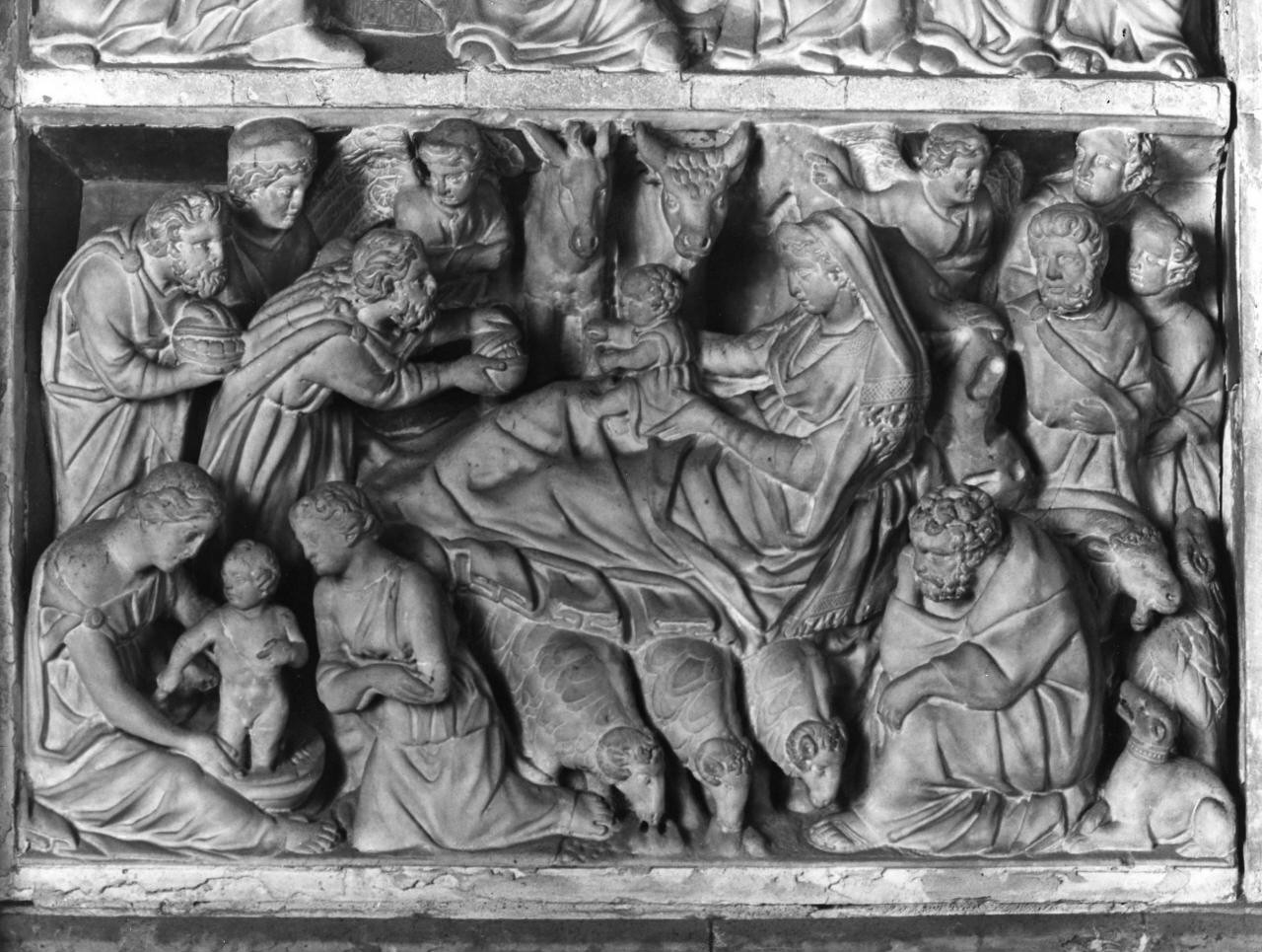 natività di Gesù (formella) di Guglielmo da Pisa (sec. XIII)