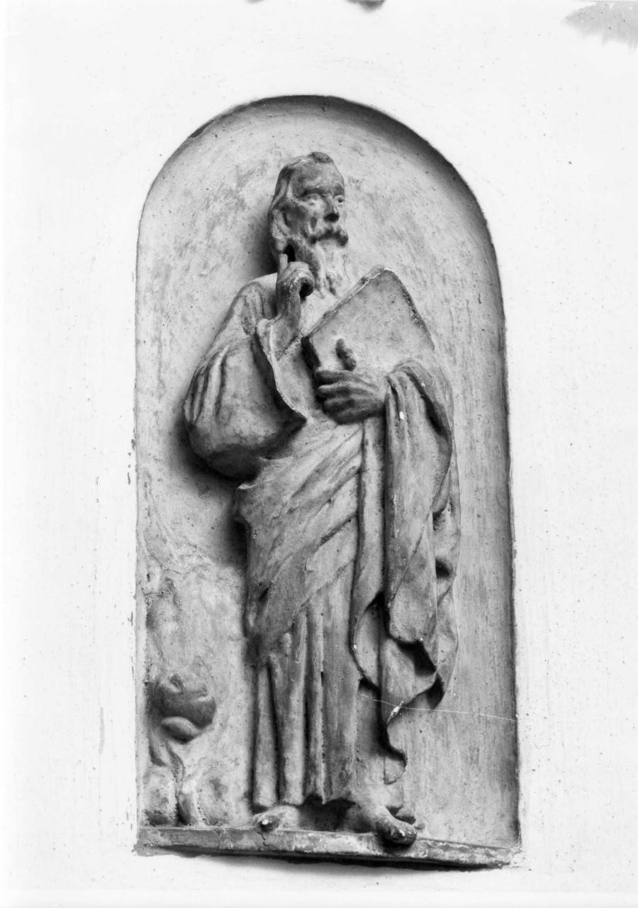 San Marco Evangelista (scultura) di Arcangeli P (attribuito) (sec. XIX)