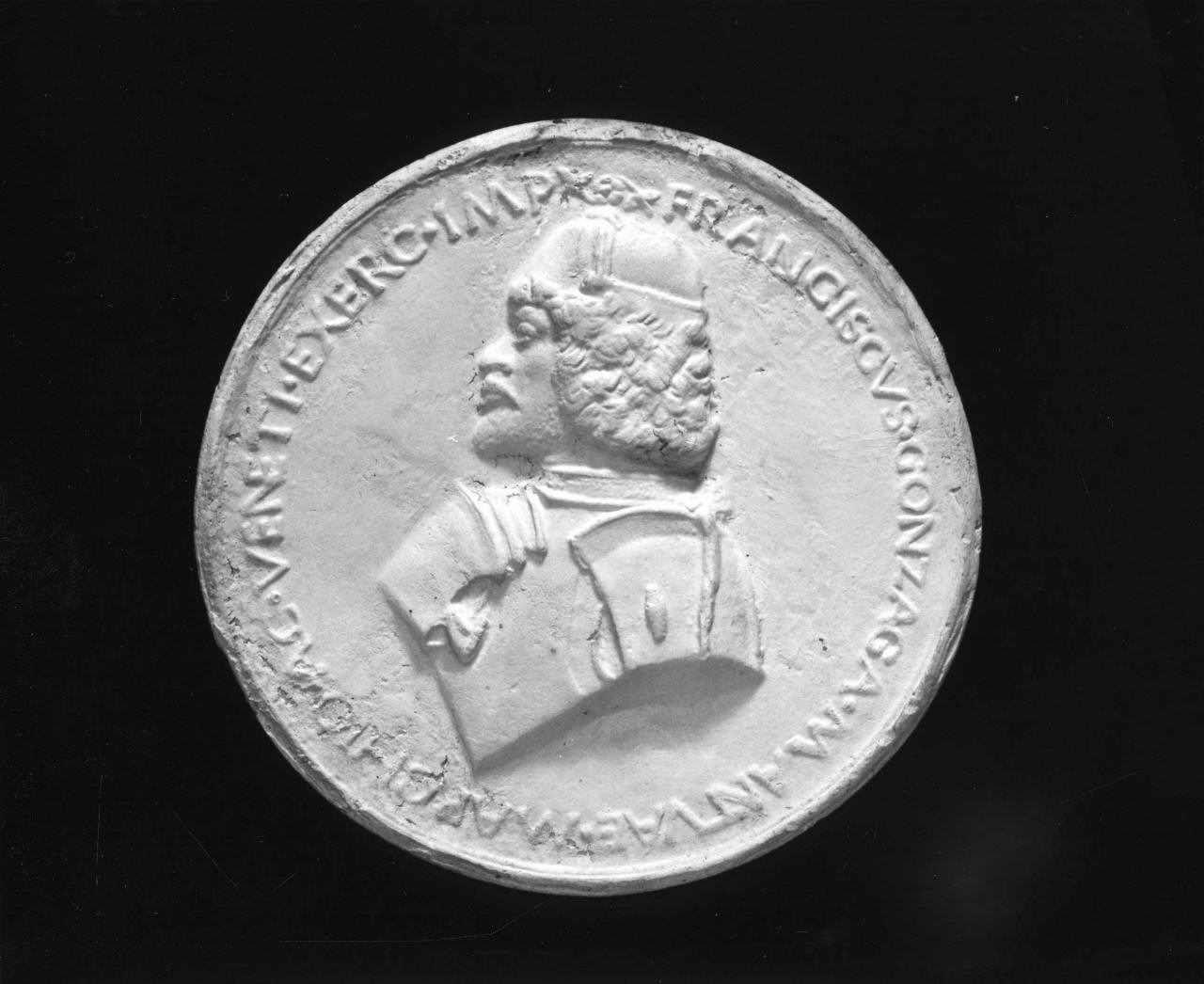 ritratto di Francesco II Gonzaga (calco di medaglia) di Lelli Oronzio (ultimo quarto sec. XIX)