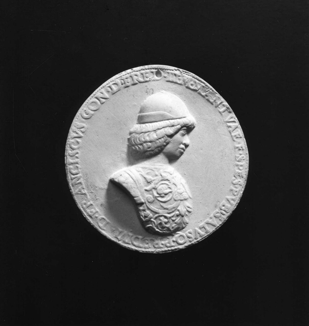 ritratto di Francesco II Gonzaga (calco di medaglia) di Lelli Oronzio (ultimo quarto sec. XIX)