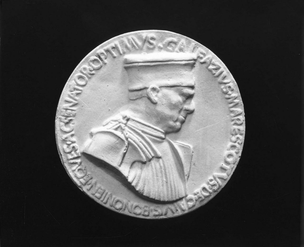 ritratto di Galeazzo Marescotti (calco di medaglia) di Lelli Oronzio (ultimo quarto sec. XIX)