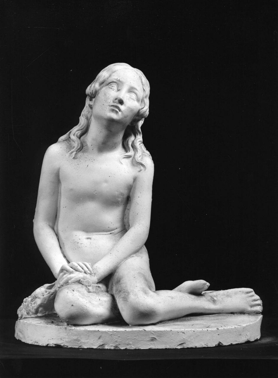 orfanella, bambina (scultura) di Lelli Giuseppe (ultimo quarto sec. XIX)