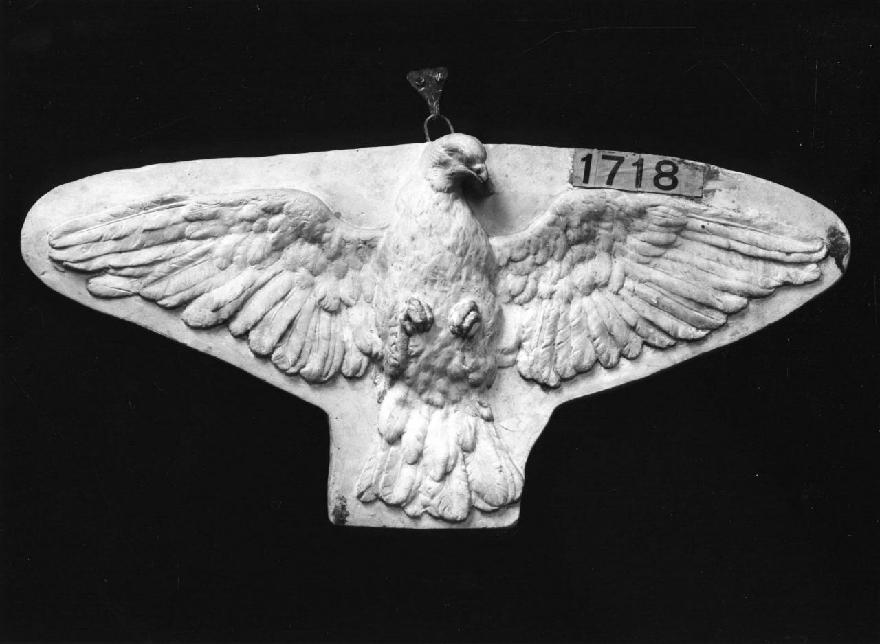 colomba dello Spirito Santo (rilievo, frammento) di Lelli Oronzio (attribuito) (ultimo quarto sec. XIX)