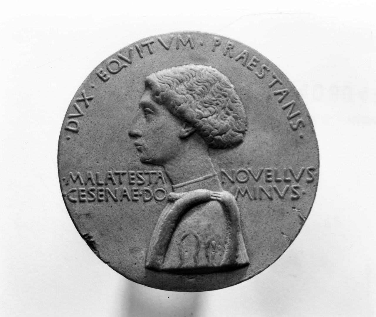 ritratto di Domenico Novello Malatesta (calco di medaglia) di Lelli Oronzio (bottega) (sec. XIX)