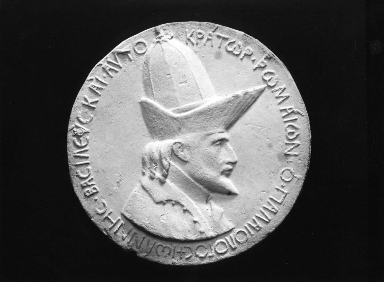 ritratto di Giovanni Paleologo (calco di medaglia) di Lelli Oronzio (bottega) (sec. XIX)