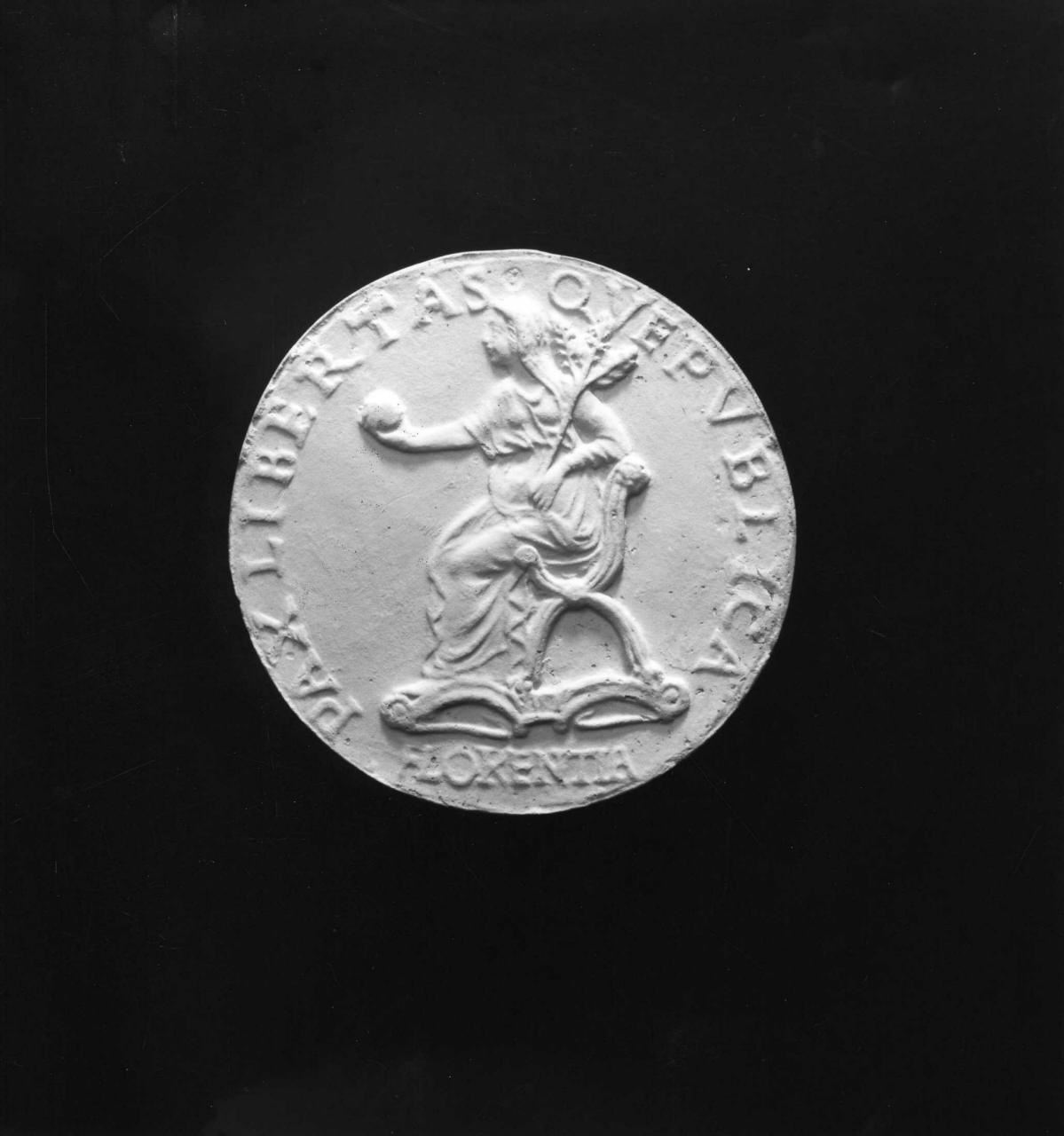 Firenze, allegoria della città di Firenze (calco di medaglia) di Lelli Oronzio (bottega) (sec. XIX)