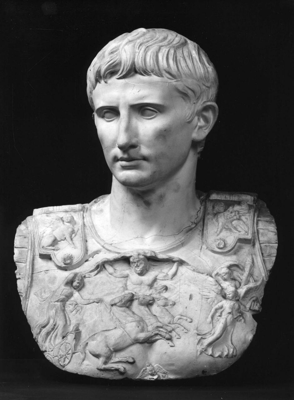 Augusto di Primaporta, busto ritratto dell'imperatore Augusto (scultura) di Lelli Luigi (bottega) (sec. XX)