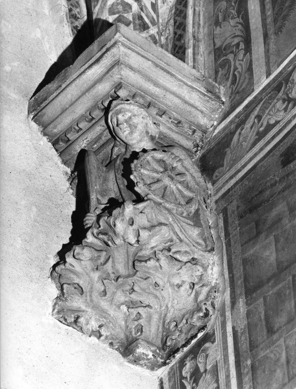 Santa Caterina d'Alessandria (peduccio - figurato) di Lapo di Benvenuto (attribuito) (sec. XIV)