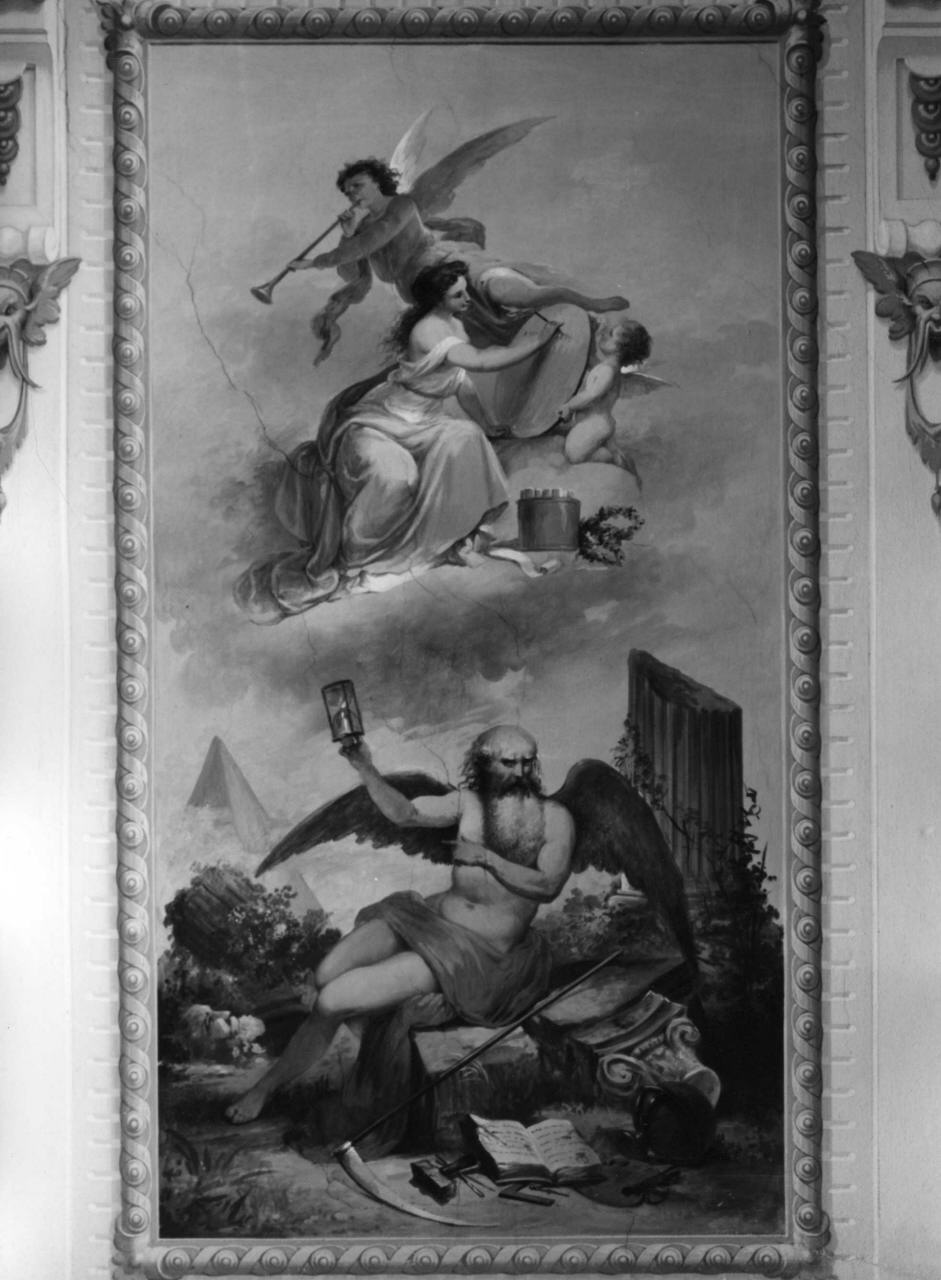 allegoria del Tempo e della Fama (decorazione pittorica) di Folchi Ferdinando, Catani Ippolito (sec. XIX)