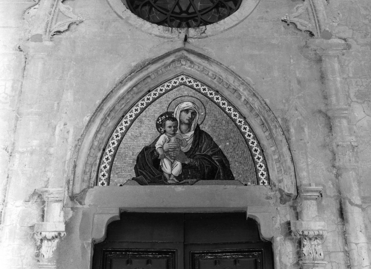 Madonna con Bambino (lunetta) - manifattura toscana (seconda metà sec. XIX)