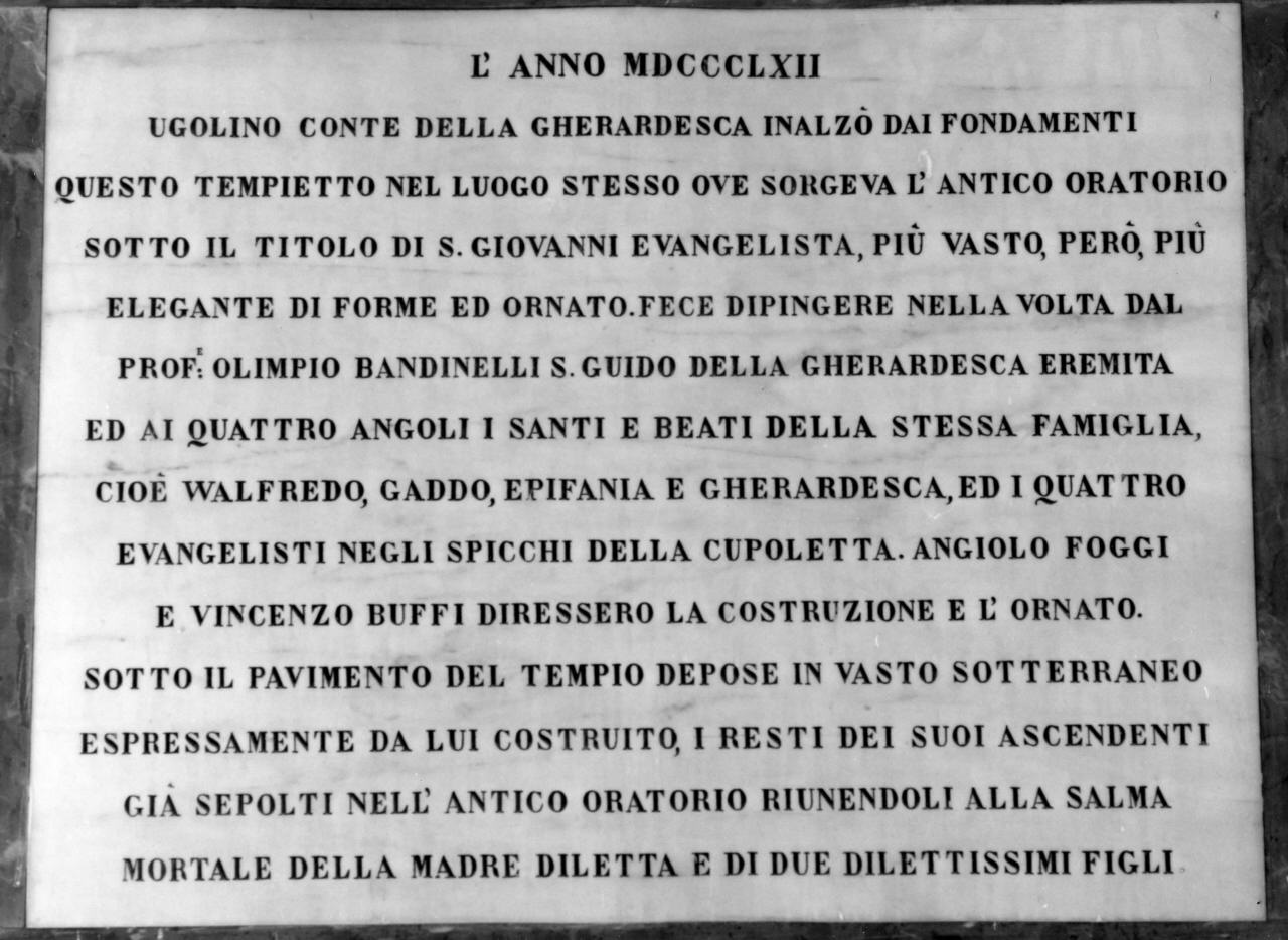 lapide commemorativa - manifattura toscana (sec. XIX)