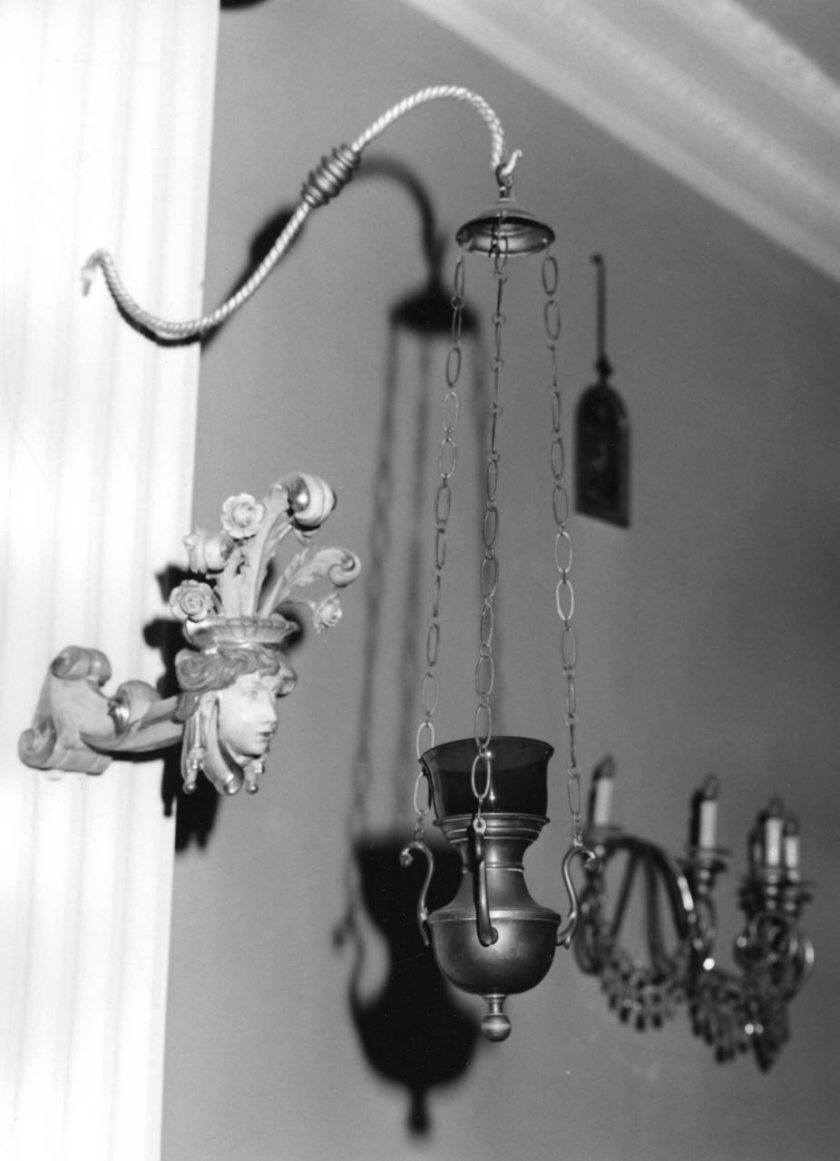 lampada pensile, serie - produzione toscana (terzo quarto sec. XIX)
