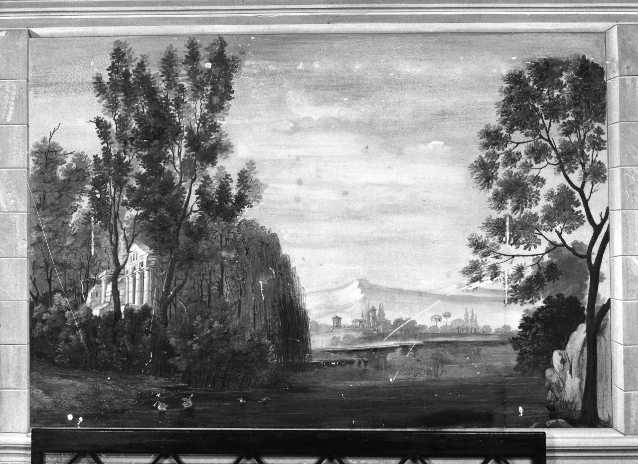 paesaggio (dipinto) - ambito toscano (sec. XIX)
