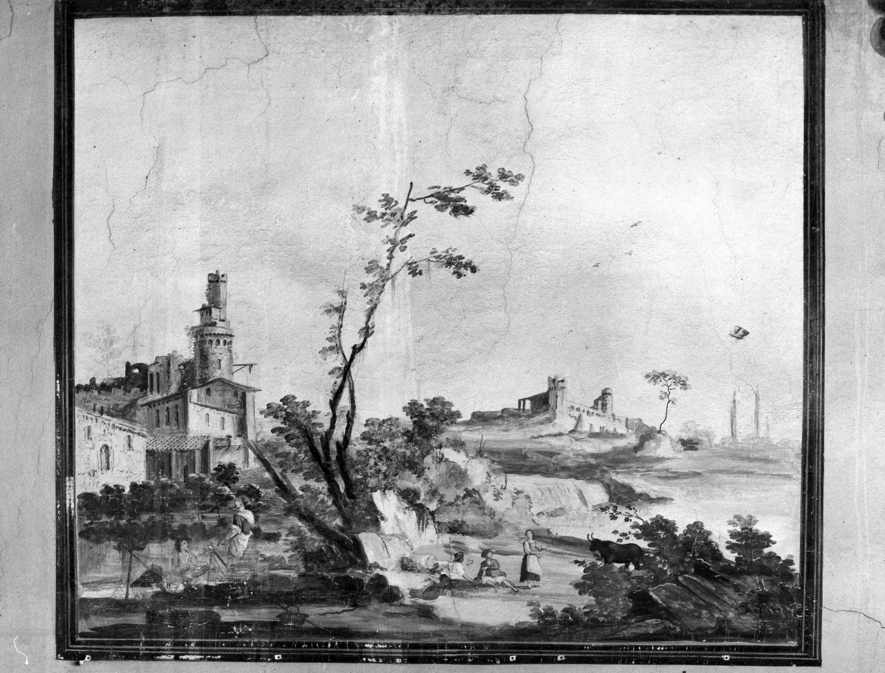 scene bucoliche (dipinto, complesso decorativo) - ambito toscano (sec. XIX)
