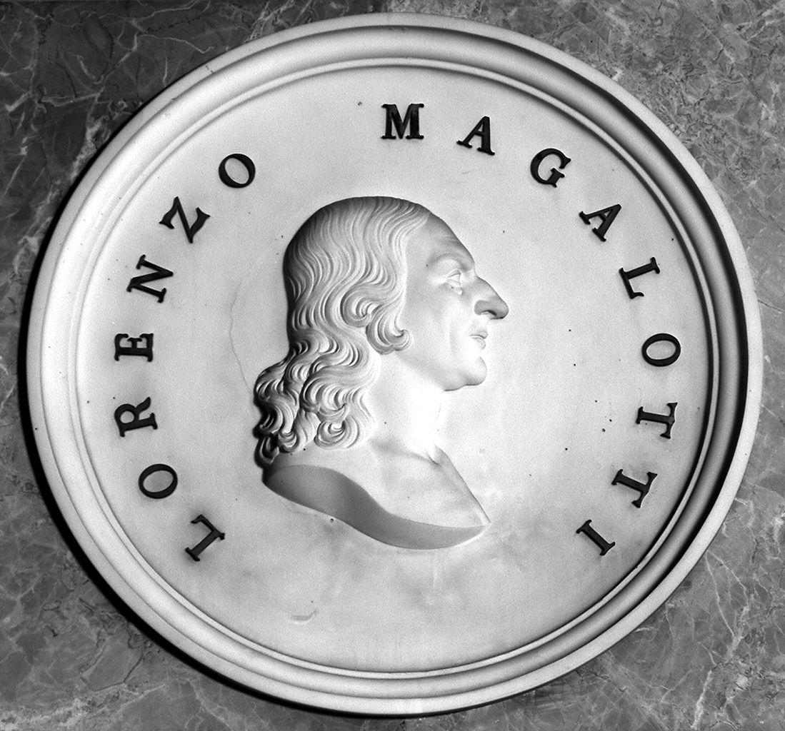 ritratto di Lorenzo Magalotti, ritratto d'uomo (rilievo) di Pampaloni Luigi (sec. XIX)