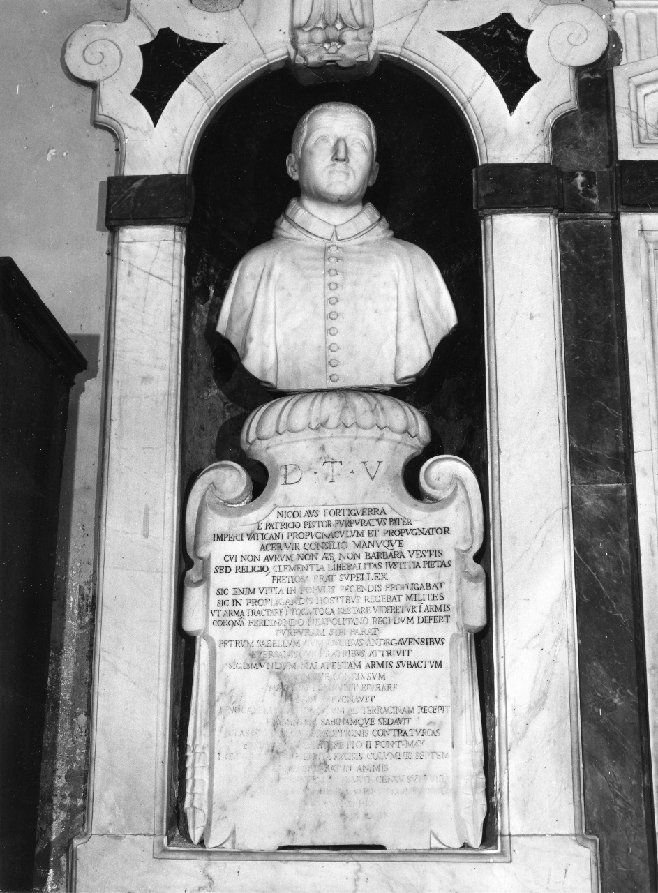 busto di Niccolò Forteguerri, busto ritratto d'uomo (scultura, elemento d'insieme) di Brunetti Santi detto Poetino (attribuito) (sec. XVII)
