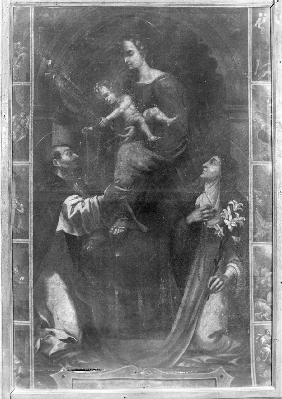 Madonna del Rosario con San Domenico e Santa Caterina da Siena (dipinto) - ambito toscano (seconda metà sec. XVII)