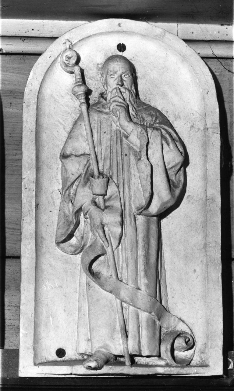 San Benedetto abate (rilievo) di Arcangioli Pietro (secc. XIX/ XX)