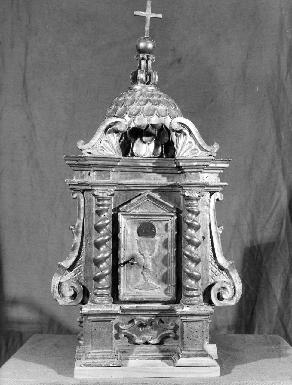 tabernacolo - a frontale architettonico - bottega toscana (metà sec. XVII)