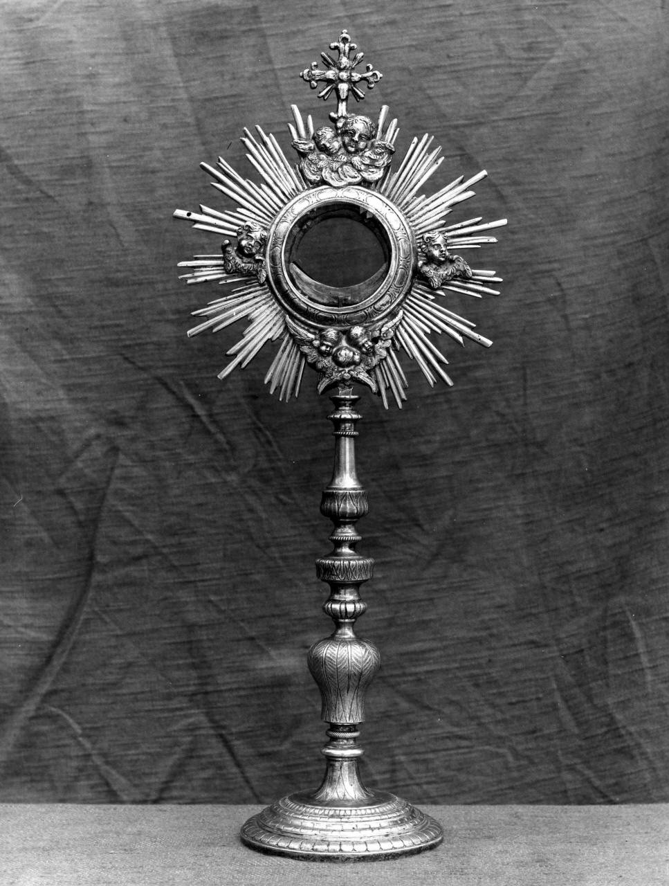 ostensorio - a raggiera - bottega toscana (prima metà sec. XIX)