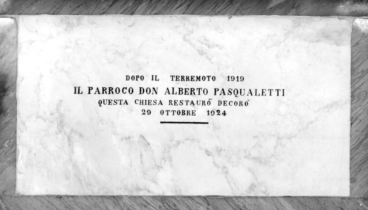 lapide commemorativa - manifattura toscana (sec. XX)