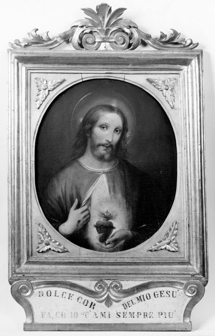 Sacro Cuore di Gesù (dipinto, opera isolata) - ambito fiorentino (seconda metà sec. XIX)