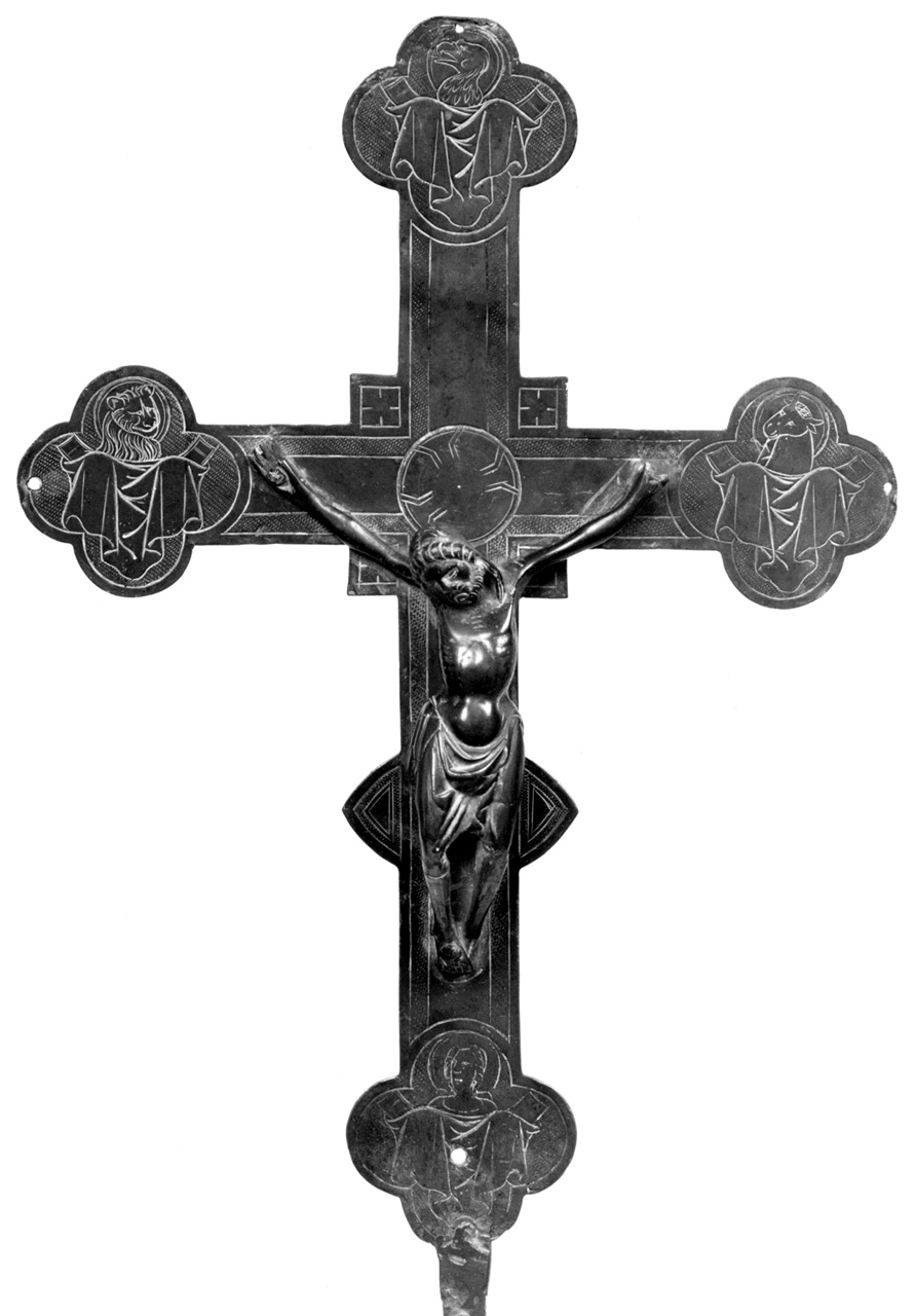 croce processionale - bottega toscana (fine/inizio secc. XIV/ XV)