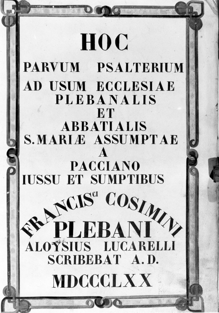 salterio - bottega toscana (sec. XIX)