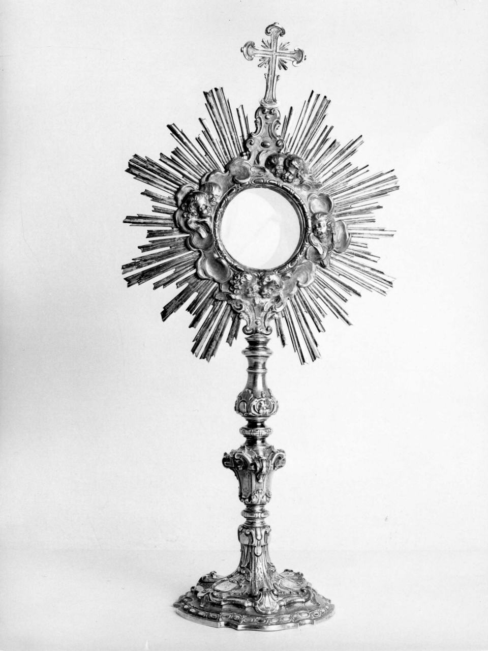 ostensorio - a raggiera - bottega lucchese (sec. XVIII)