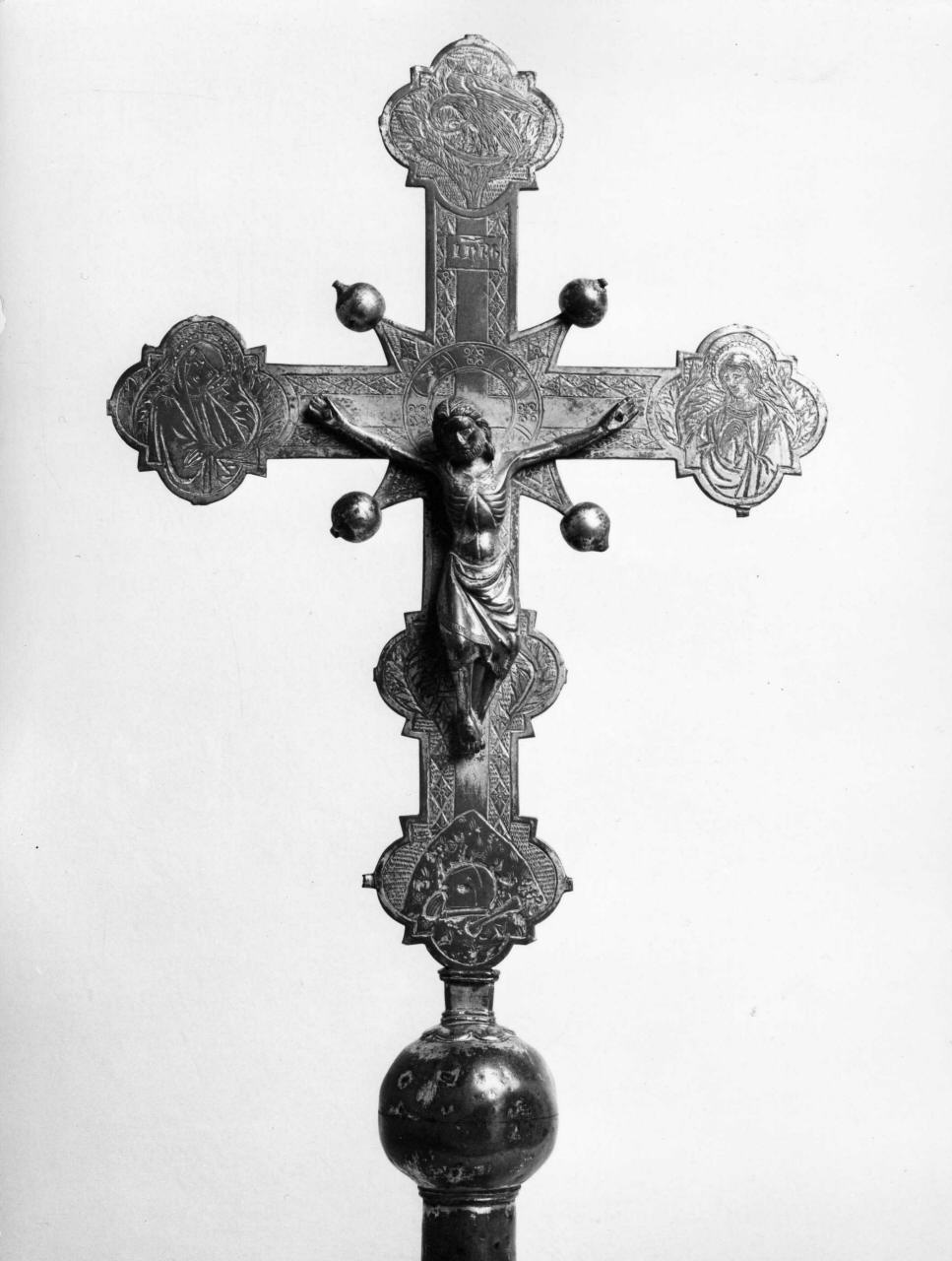 Cristo crocifisso (croce processionale) - bottega toscana (inizio sec. XV)