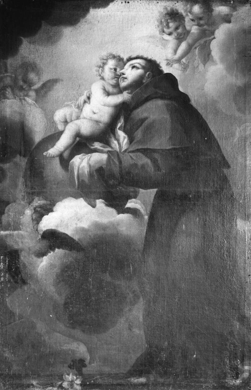 apparizione di Gesù Bambino a Sant'Antonio da Padova (dipinto) - ambito toscano (sec. XVIII)