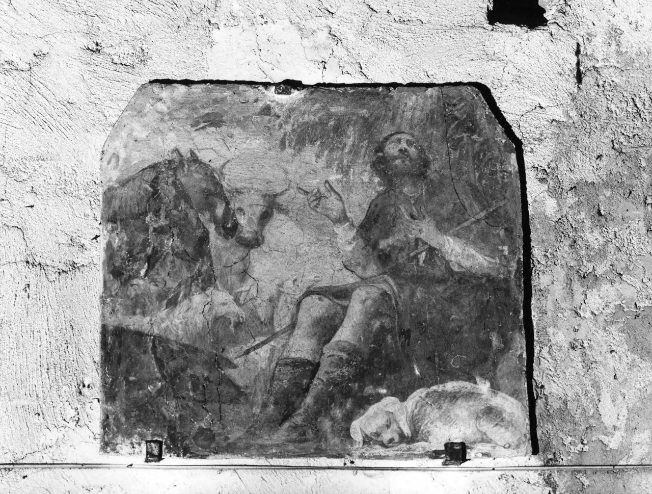San Rocco guarisce gli animali (dipinto) di Mannozzi Giovanni detto Giovanni da San Giovanni (attribuito) (sec. XVII)