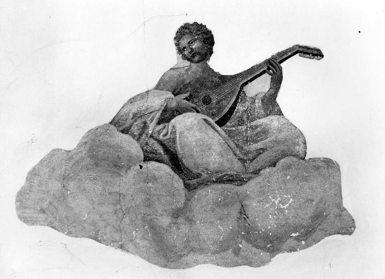 angelo musicante (dipinto) - ambito toscano (fine/inizio secc. XVIII/ XIX)